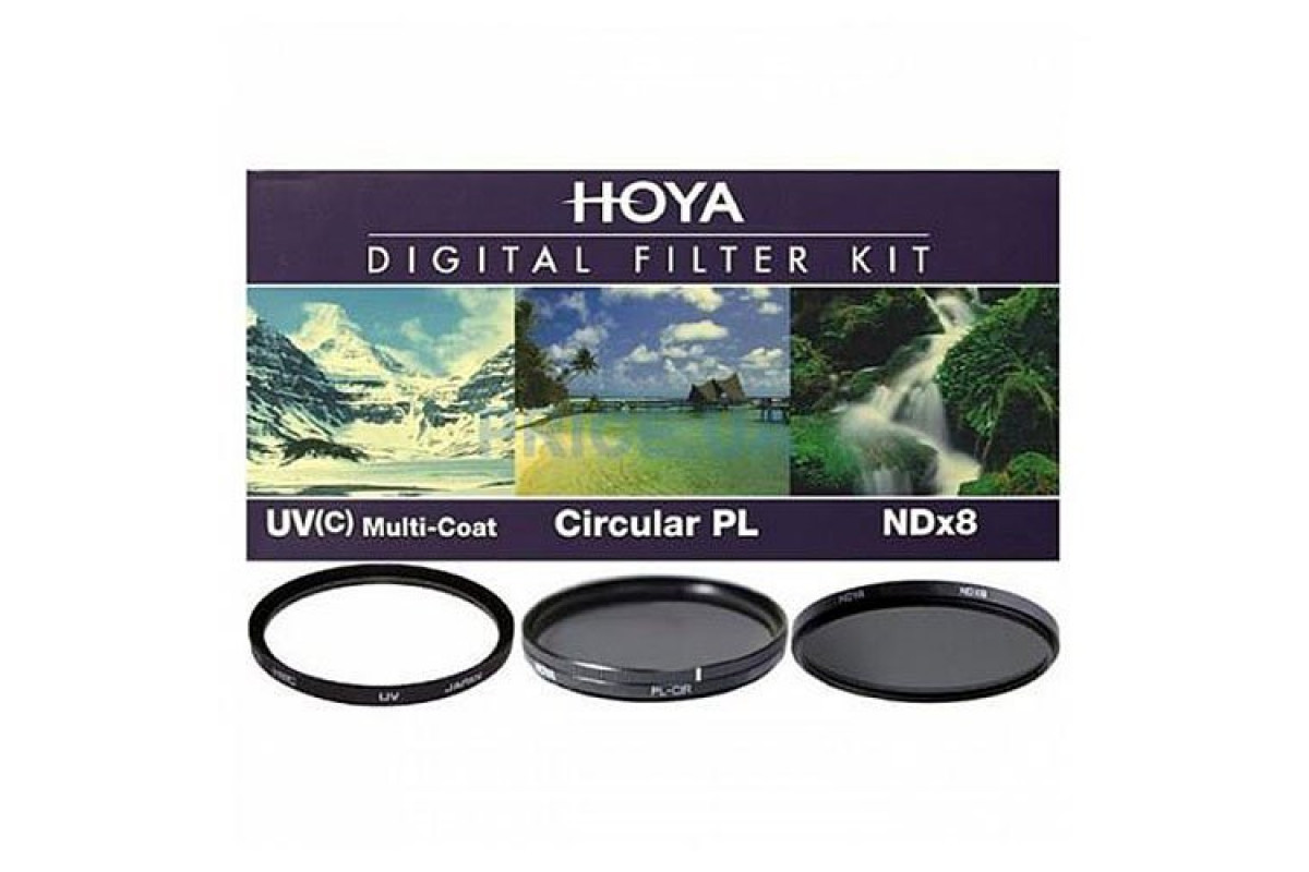 фото Набор из 3 фильтров hoya (uv(c) hmc multi, pl-cir, ndx8) 43mm