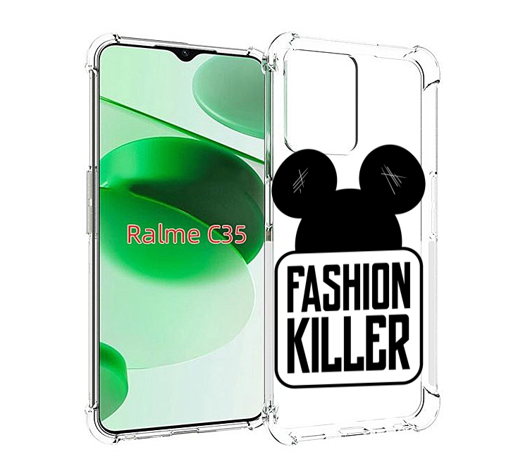 

Чехол MyPads силуэт-микки-мауса для Realme C35 / Narzo 50A Prime, Прозрачный, Tocco