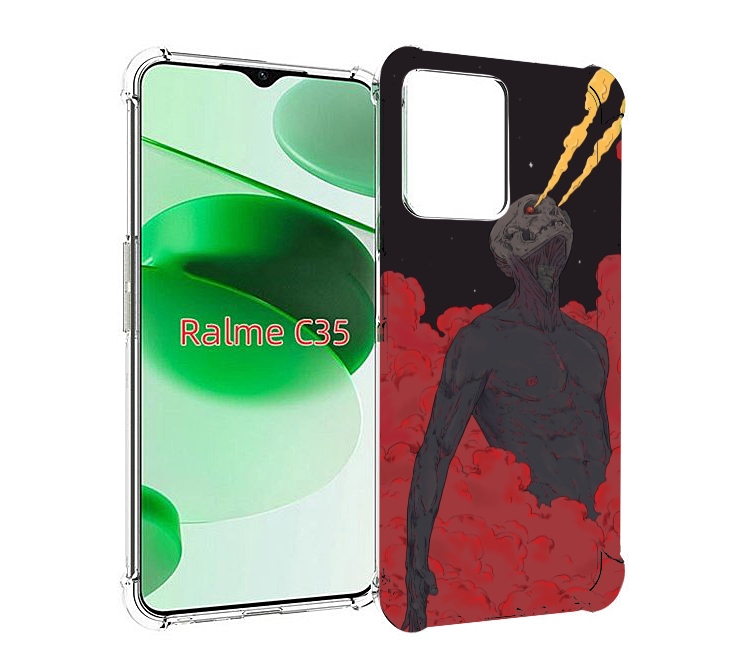 

Чехол MyPads скелет в красном дыму для Realme C35 / Narzo 50A Prime, Прозрачный, Tocco