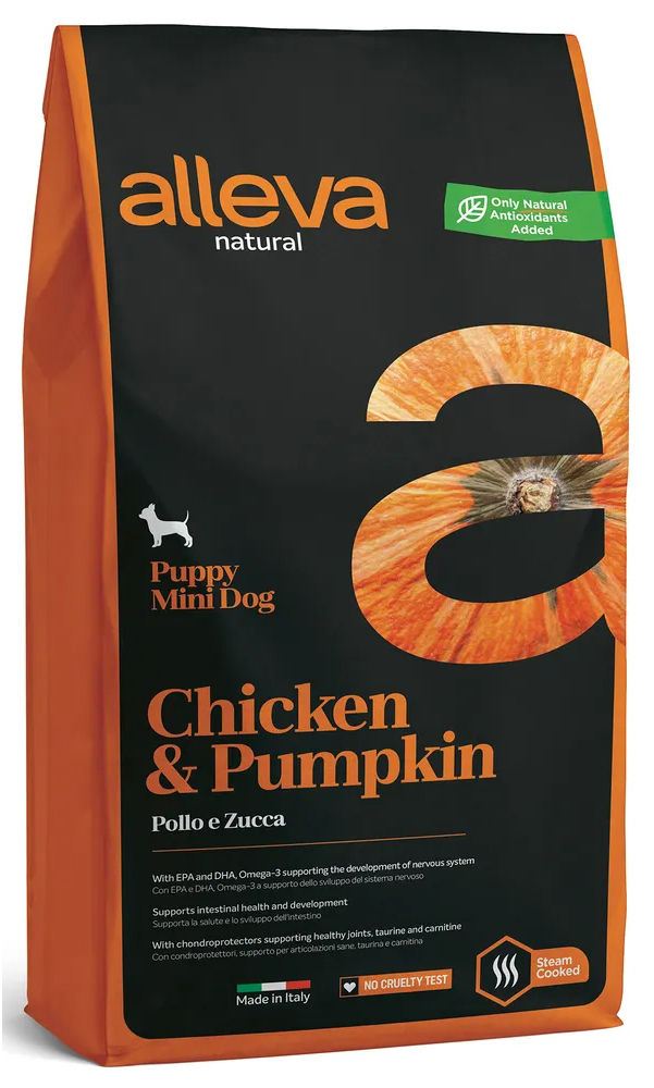 Сухой корм для щенков Diusapet srl Alleva Natural Puppy Chicken And Pumpkin Mini, 12кг