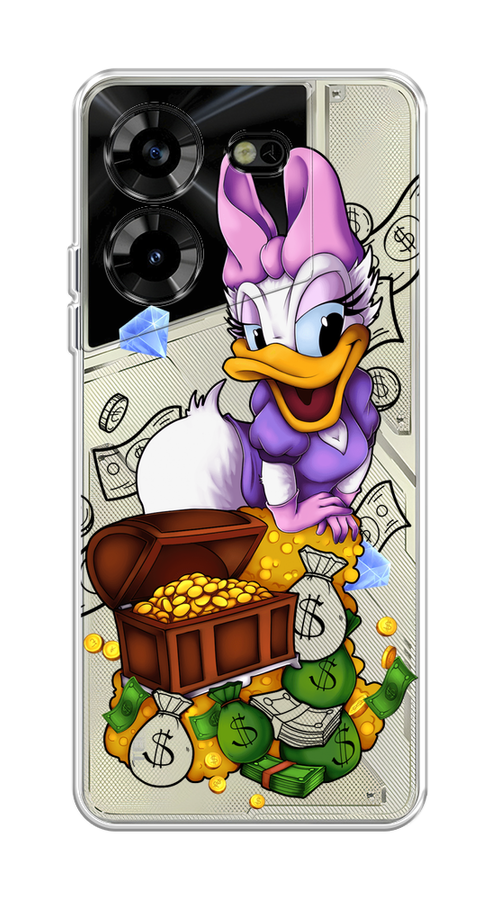 

Чехол на Tecno Pova 5 "Rich Daisy Duck", Коричневый;белый;фиолетовый, 303950-6