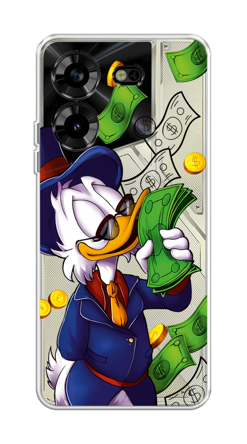 

Чехол на Tecno Pova 5 "Scrooge McDuck with Money", Синий;зеленый;белый, 303950-6
