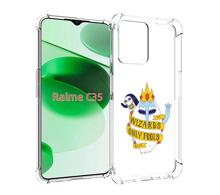 

Чехол MyPads время приключений снежный король для Realme C35 / Narzo 50A Prime, Прозрачный, Tocco