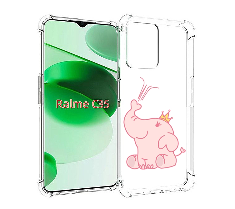 

Чехол MyPads слоник-принц детский для Realme C35 / Narzo 50A Prime, Прозрачный, Tocco
