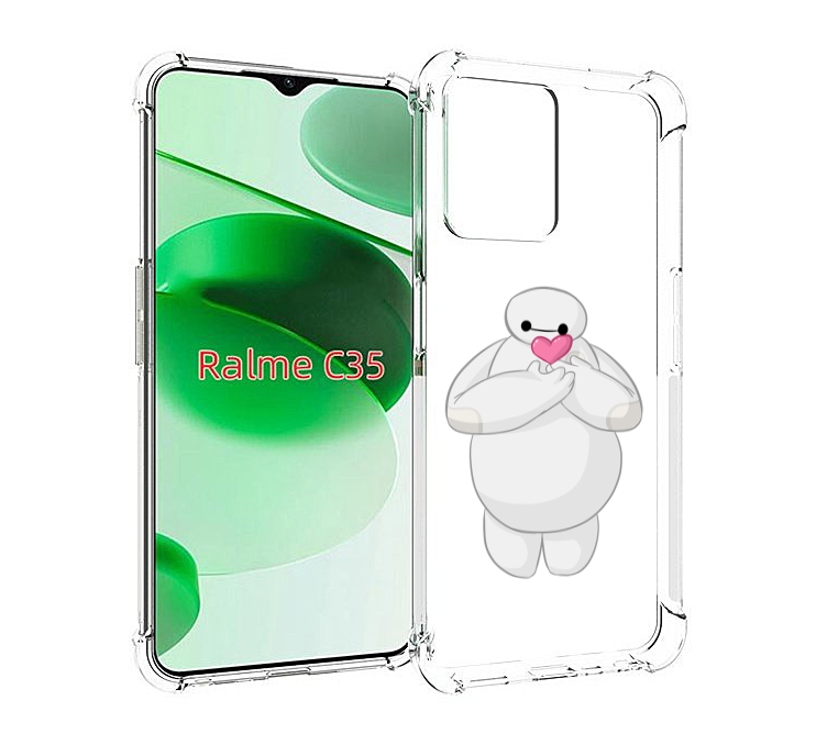 

Чехол MyPads снеговик-с-сердечком для Realme C35 / Narzo 50A Prime, Прозрачный, Tocco