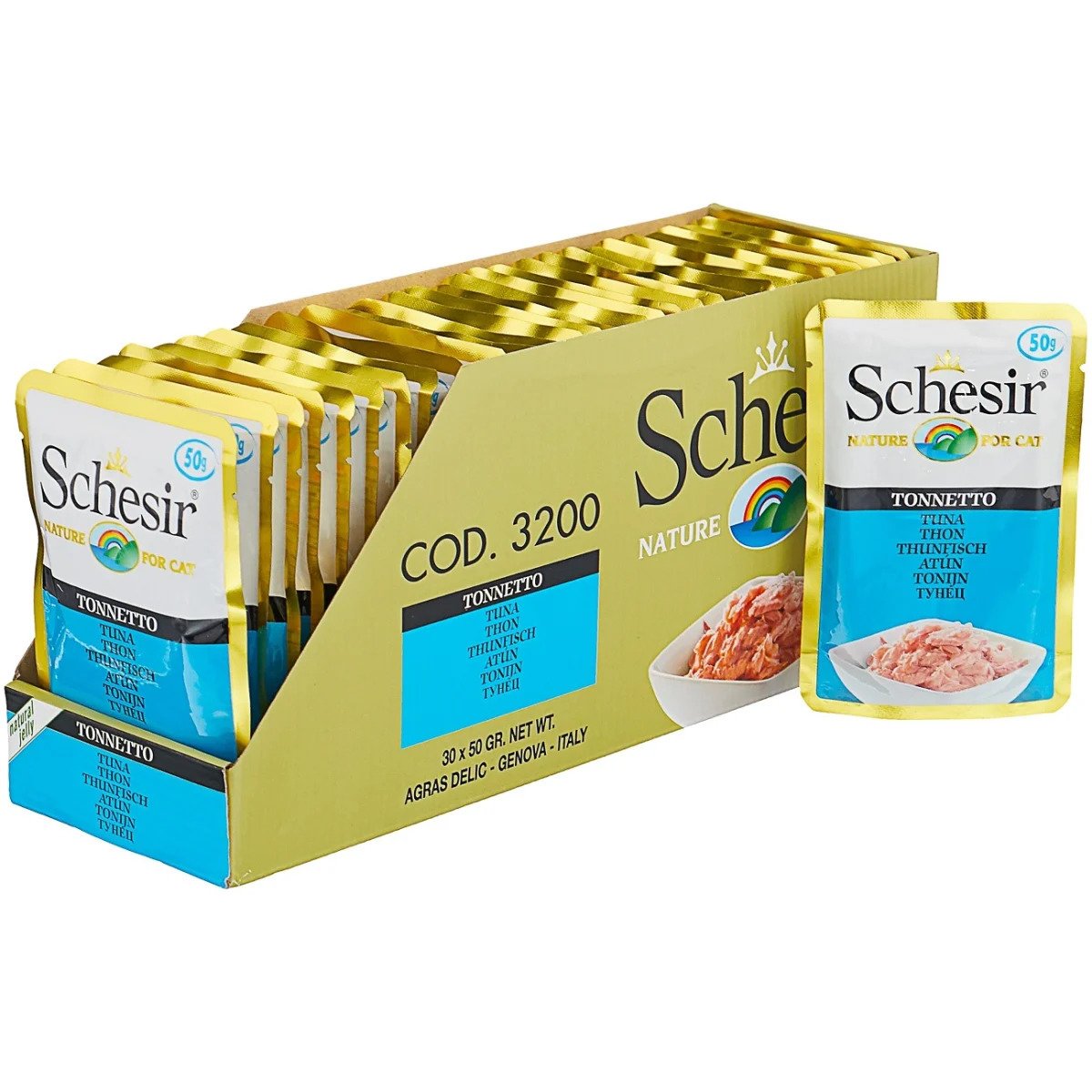 

Влажный корм для кошек Schesir Тунец 50г