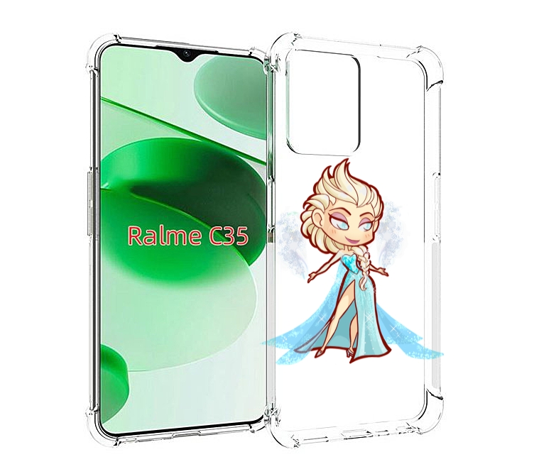 

Чехол MyPads снежная-принцесса женский для Realme C35 / Narzo 50A Prime, Прозрачный, Tocco