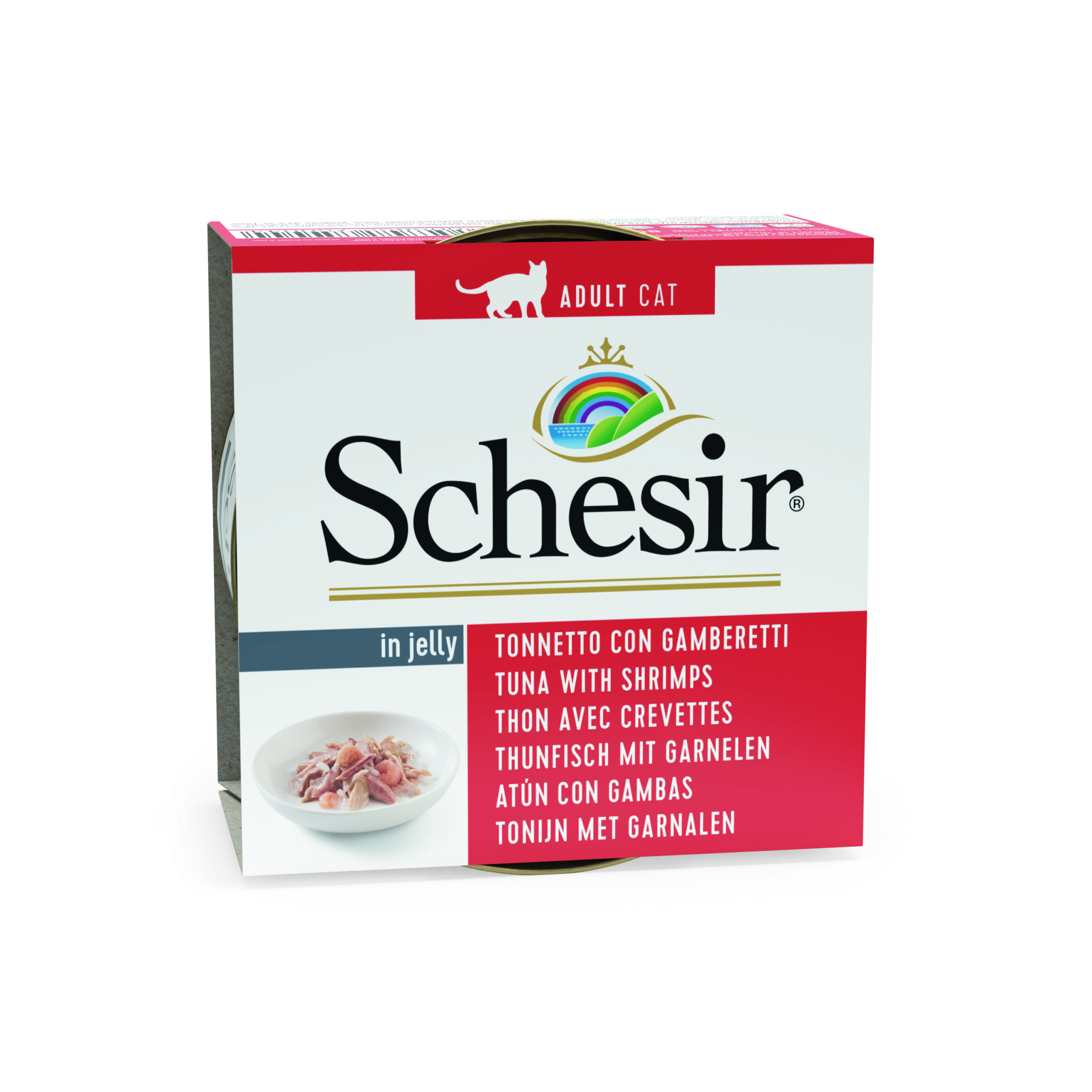 

Влажный корм для кошек Schesir тунец, креветки, 85г