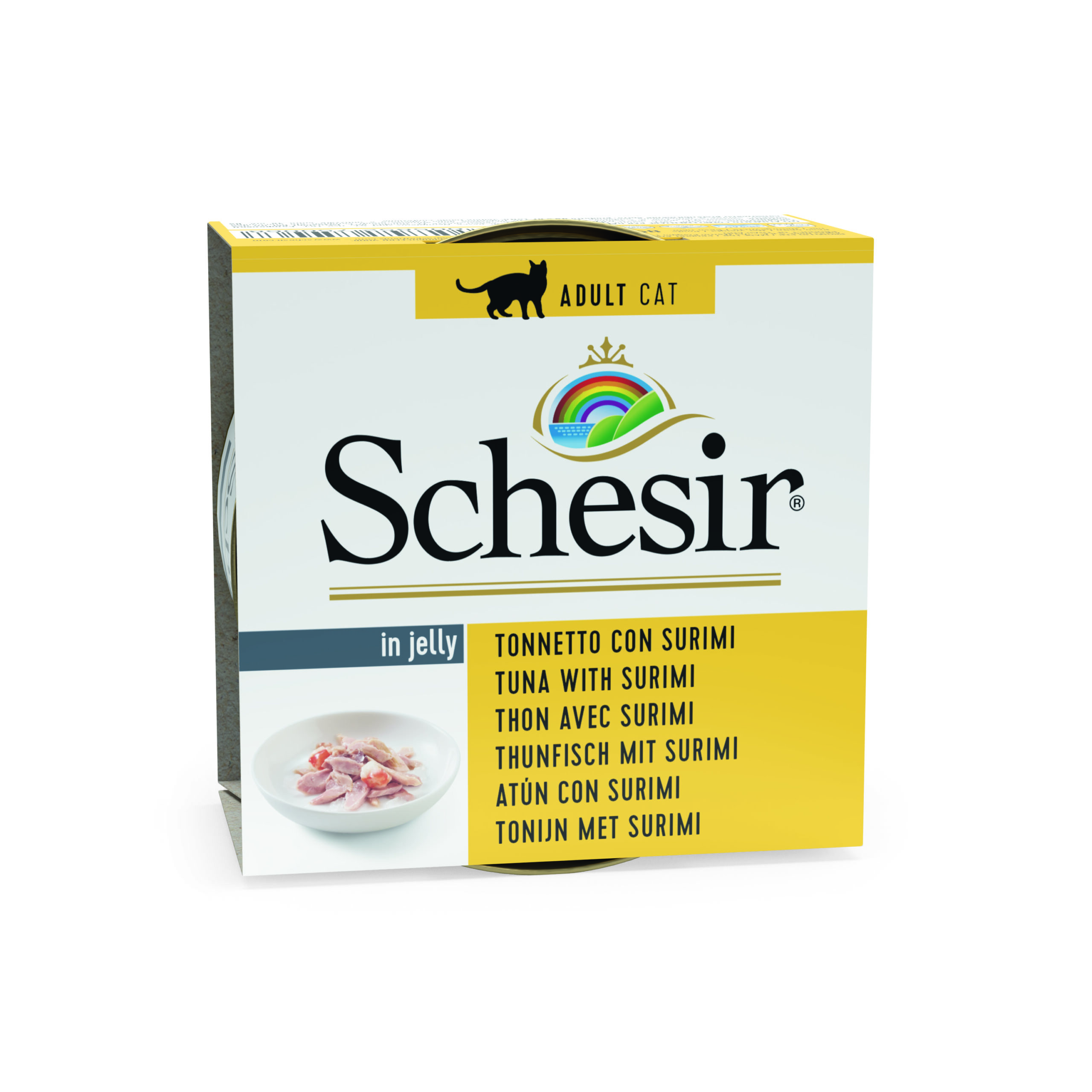 

Влажный корм для кошек Schesir тунец, сурими, 85г
