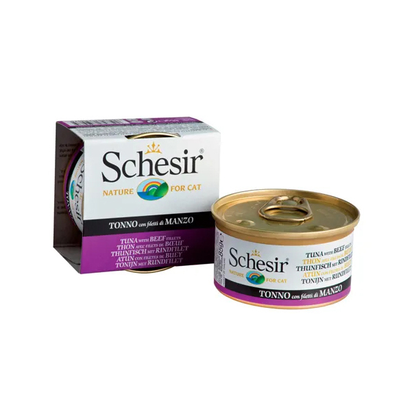 

Влажный корм для кошек Schesir тунец, говядина, 85г