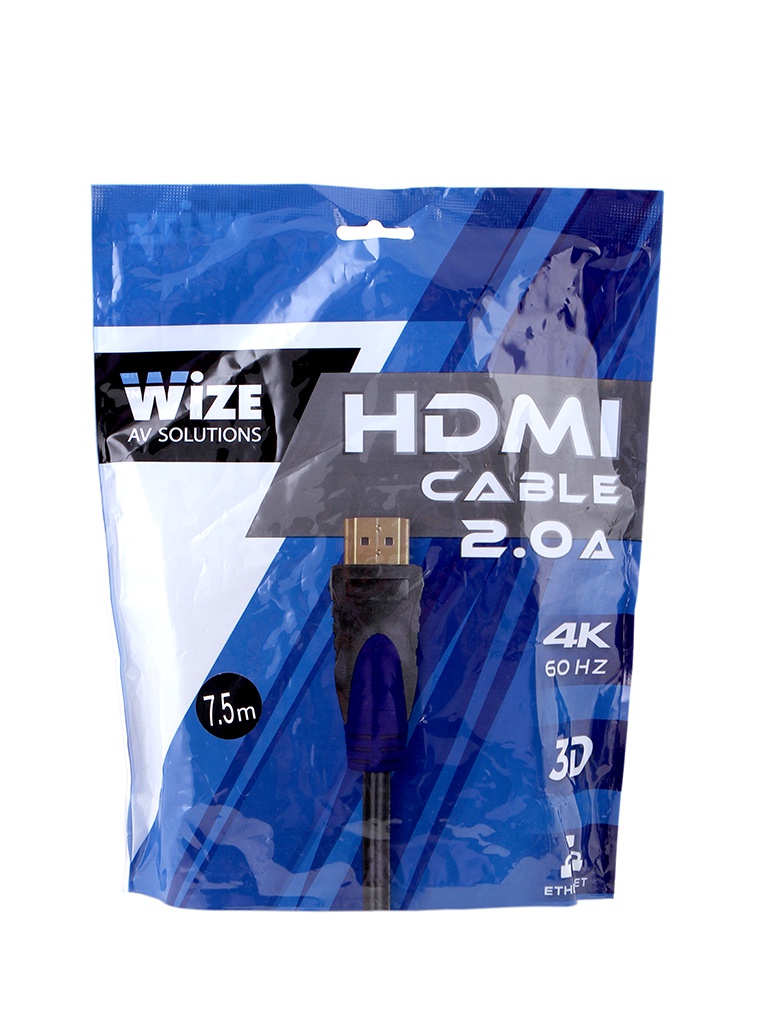 Аксессуар Wize HDMI v2.0 19M/19M 7.5m WAVC-HDMI-7.5M