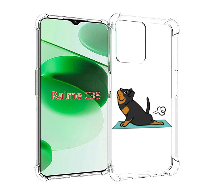 

Чехол MyPads спортивная-собачка для Realme C35 / Narzo 50A Prime, Прозрачный, Tocco