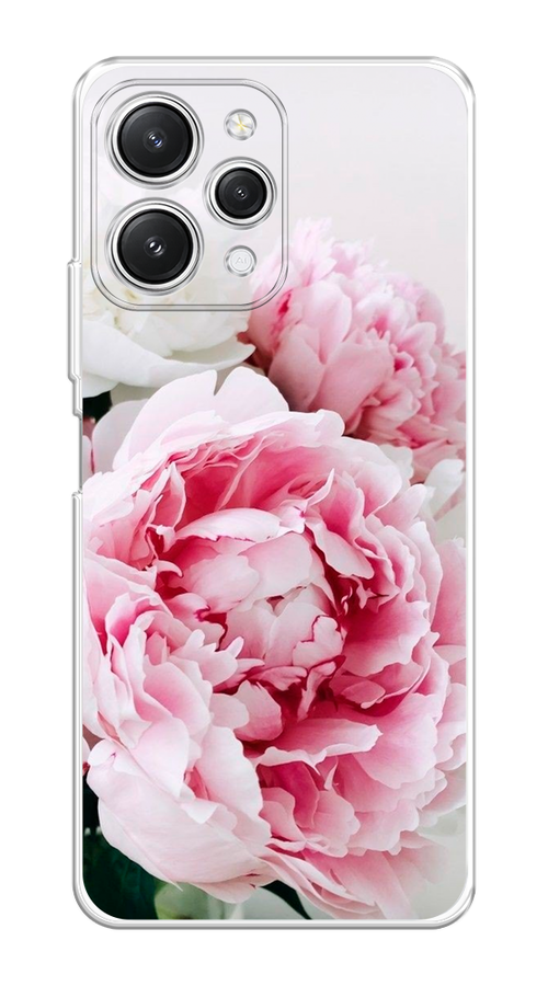 

Чехол на Xiaomi Redmi 12 "Розовые и белые пионы", Розовый;белый, 319250-1