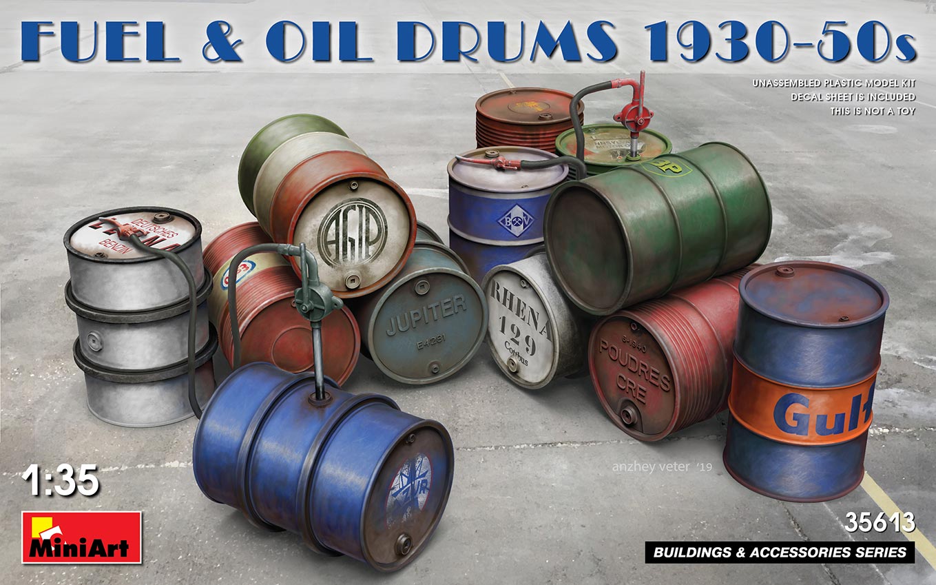 

Сборная модель MiniArt 1/35 Бочки FUEL & OIL DRUMS 1930-50s 35613