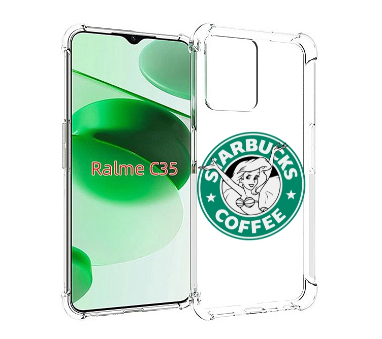 

Чехол MyPads старбакс-кофее для Realme C35 / Narzo 50A Prime, Прозрачный, Tocco