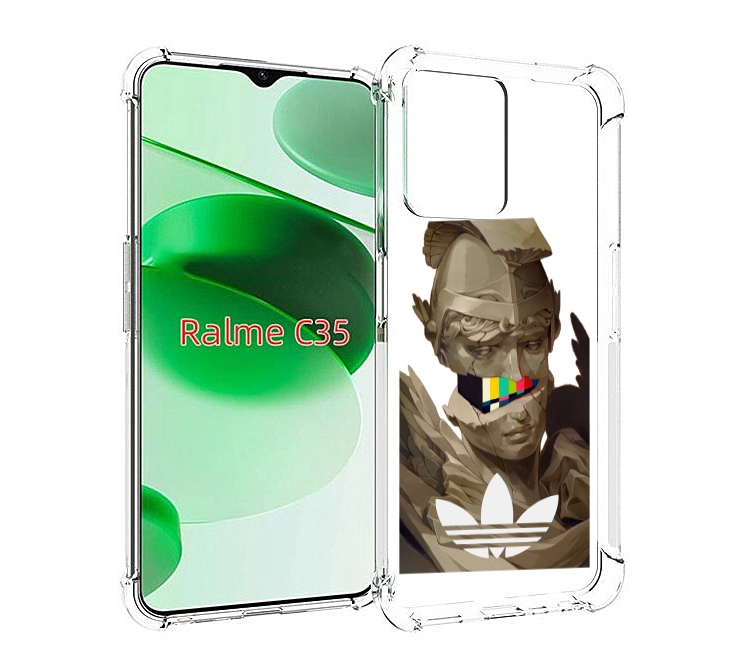 

Чехол MyPads статуя-адидас для Realme C35 / Narzo 50A Prime, Прозрачный, Tocco