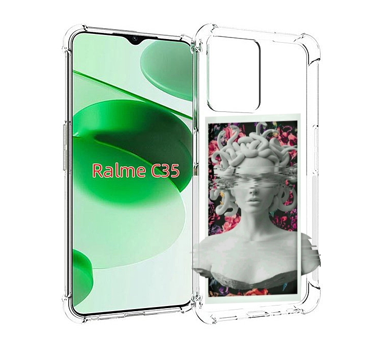 

Чехол MyPads статуя-медузы для Realme C35 / Narzo 50A Prime, Прозрачный, Tocco