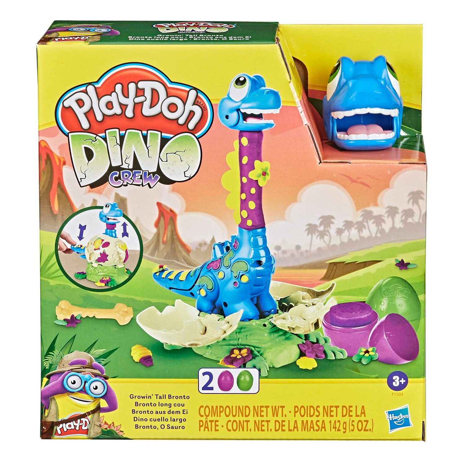 фото Игровой набор с пластилином hasbro play-doh f1503 динозаврик