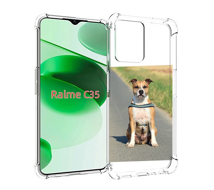 

Чехол MyPads стаффорд терьер для Realme C35 / Narzo 50A Prime, Прозрачный, Tocco
