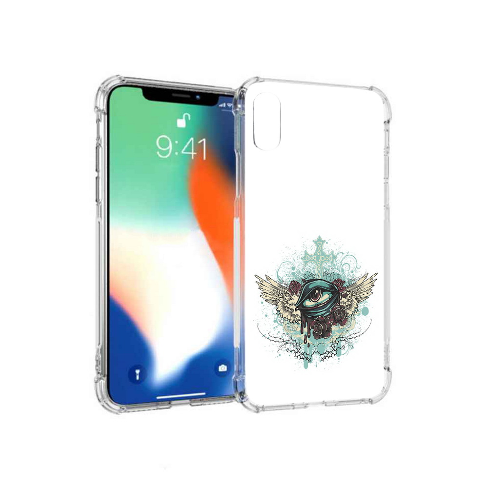 

Чехол MyPads Tocco для Apple iPhone XS Max плачущий глаз с крыльями (PT117540.614.544), Прозрачный, Tocco