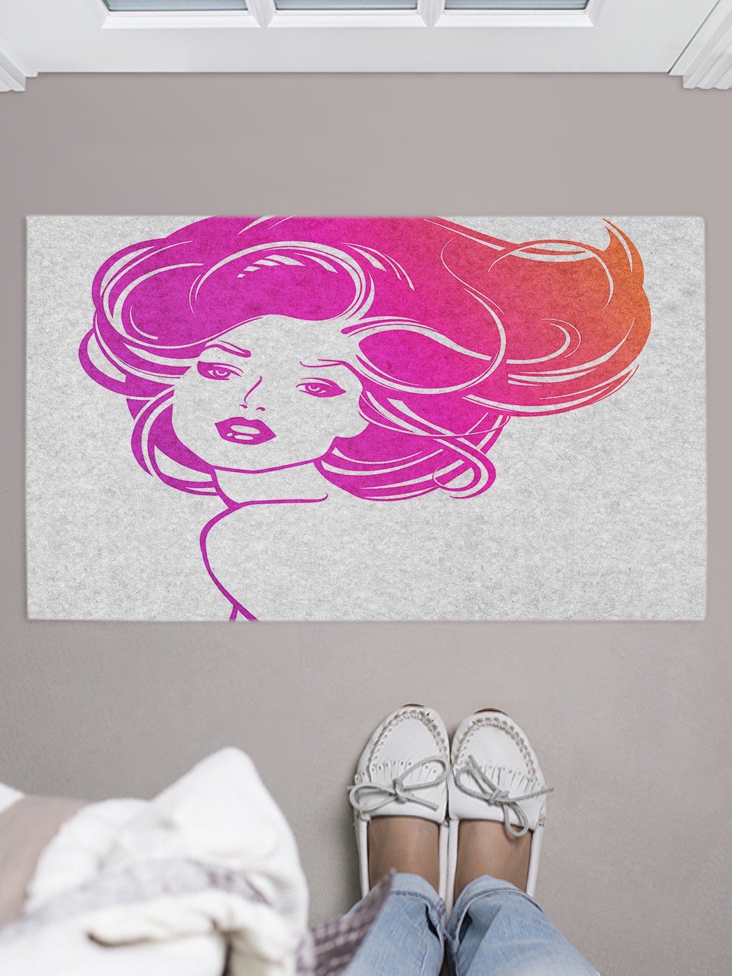 

Придверный коврик в прихожую для обуви, на резиновой основе, 75x45 см door_77244 JoyArty