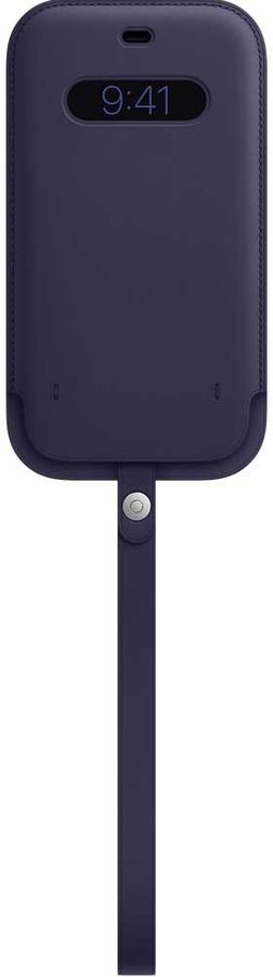 фото Чехол apple для смартфона iphone 12 pro max leather magsafe deep violet (mk0d3ze/a)