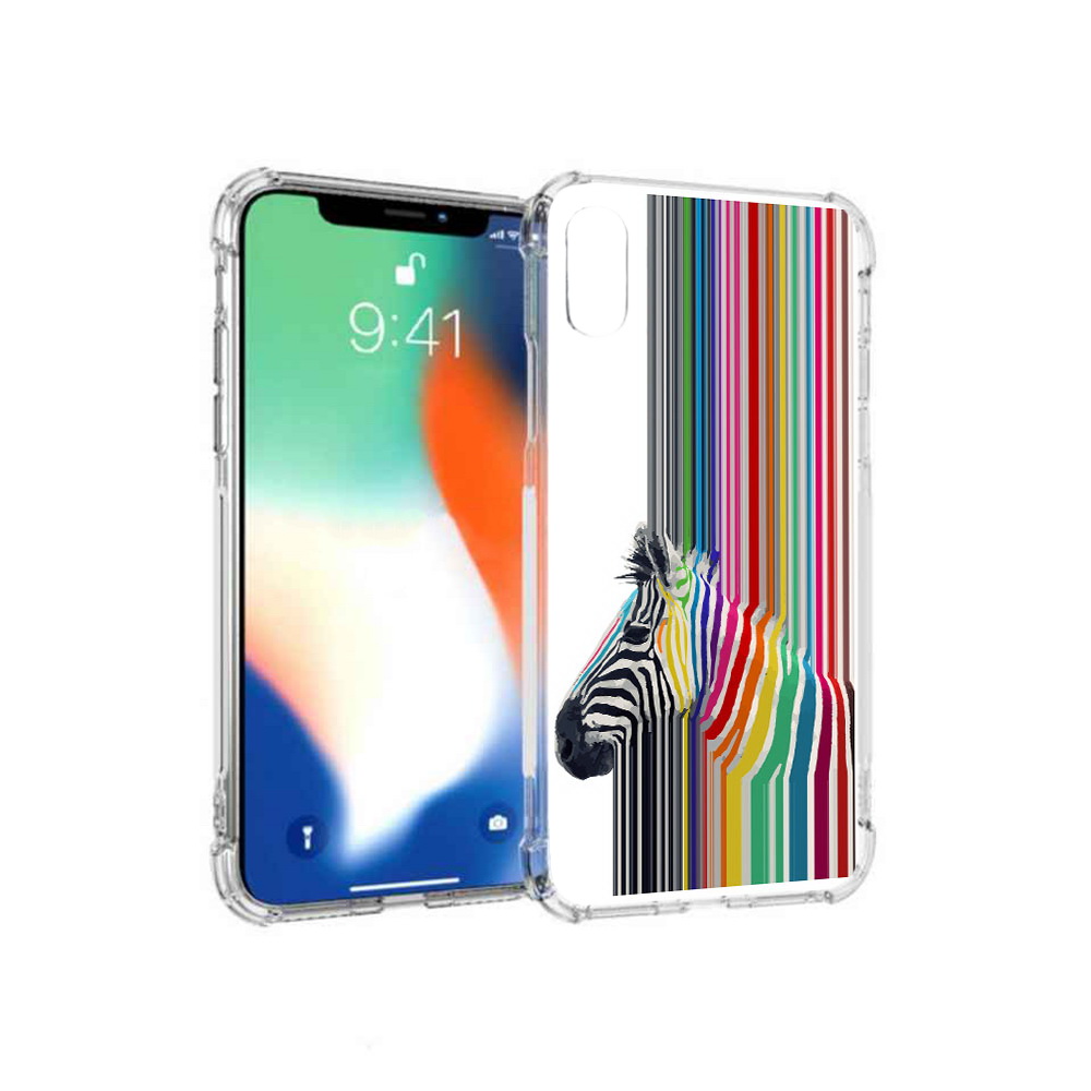 

Чехол MyPads Tocco для Apple iPhone XS Max радужная зебра (PT117540.614.565), Прозрачный, Tocco