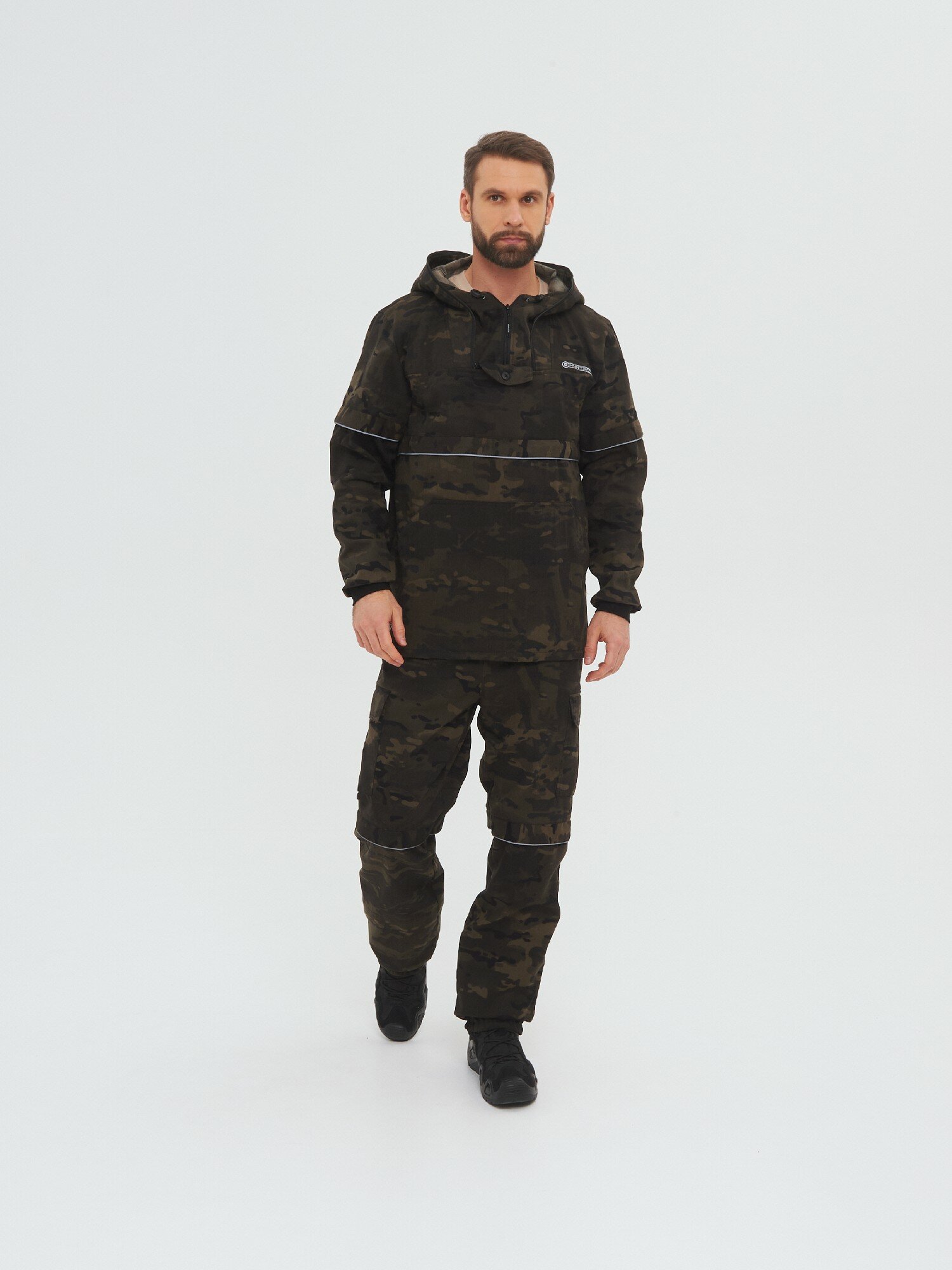 

Костюм летний Huntsman Антигнус-Люкс ткань Твил-Пич цвет Мультикам City 44-46/182-188, Черный, Антигнус-Люкс