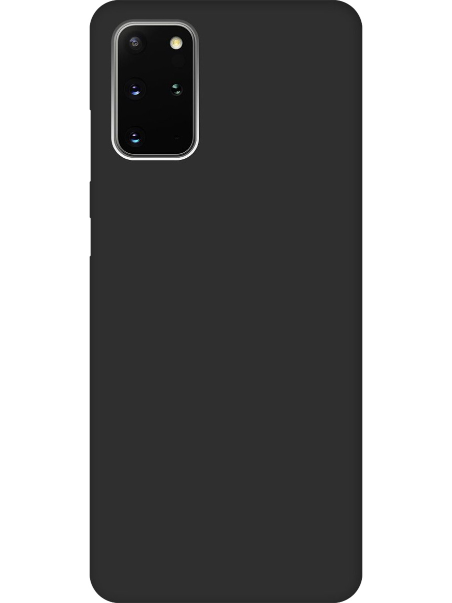 

Силиконовый чехол на Samsung Galaxy S20+ матовый черный, 722628513