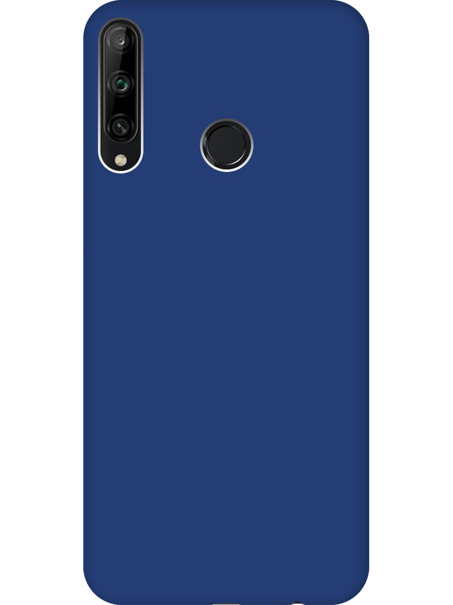 

Силиконовый чехол на Honor 9C, Huawei P40 Lite E матовый синий, 722946213