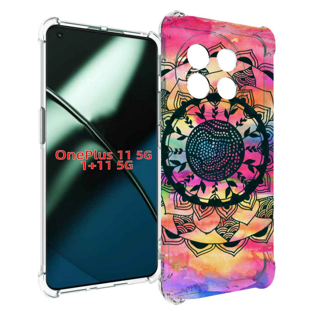 

Чехол MyPads яркая абстракция круглый цветок для OnePlus 11, Прозрачный, Tocco