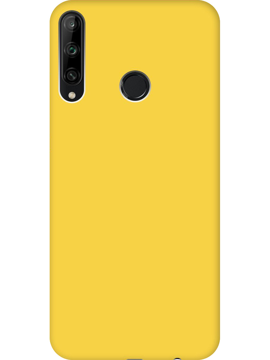 

Силиконовый чехол на Honor 9C, Huawei P40 Lite E матовый желтый, 722946221