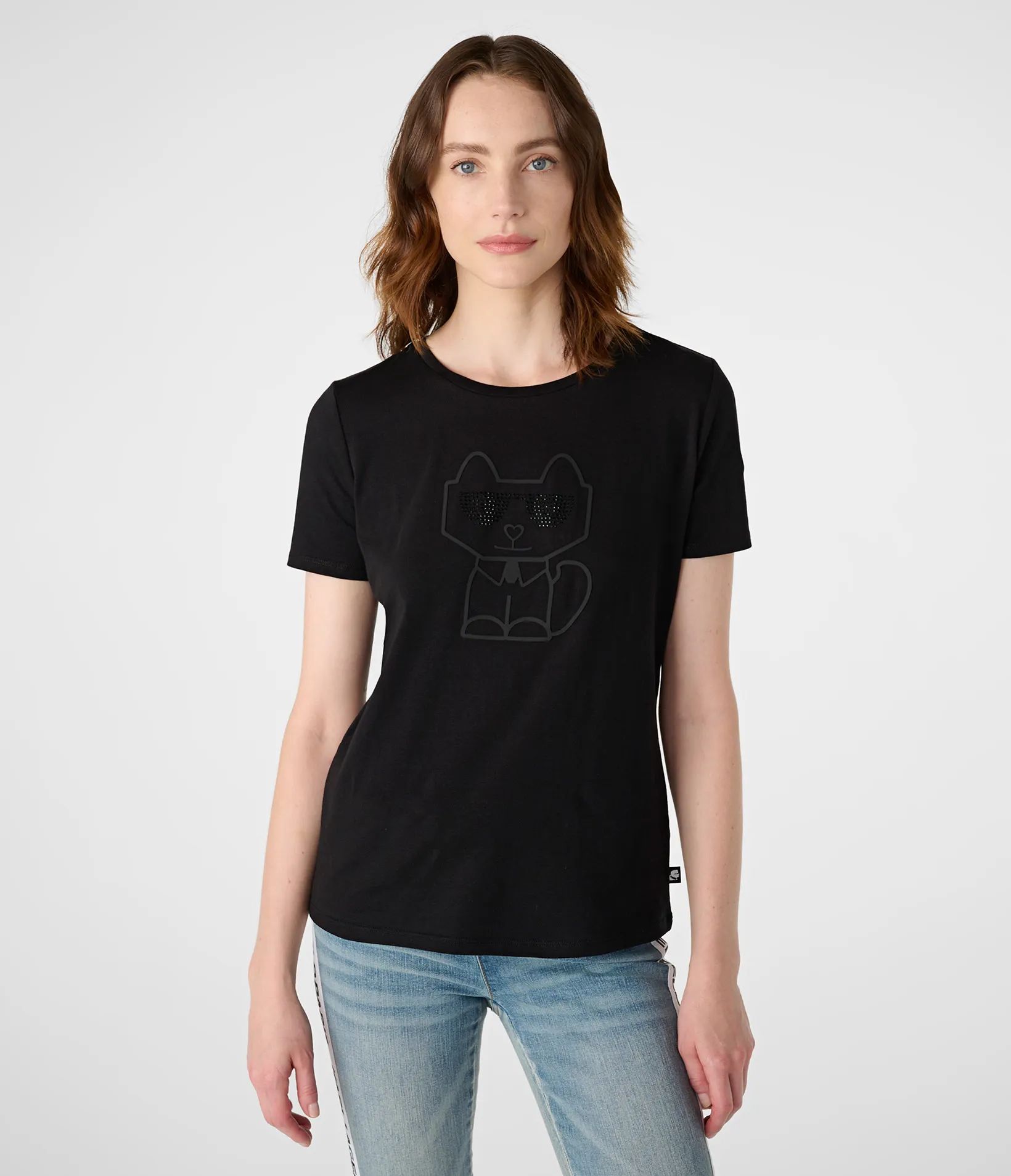 

Футболка женская Karl Lagerfeld L2WHC074 черная XS, Черный, L2WHC074