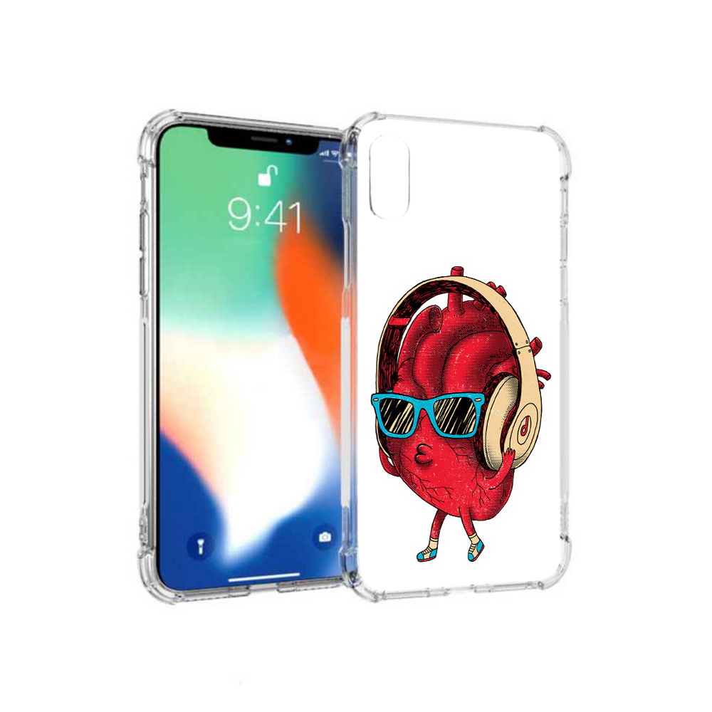 

Чехол MyPads Tocco для Apple iPhone XS Max слушай сердце (PT117540.614.609), Прозрачный, Tocco