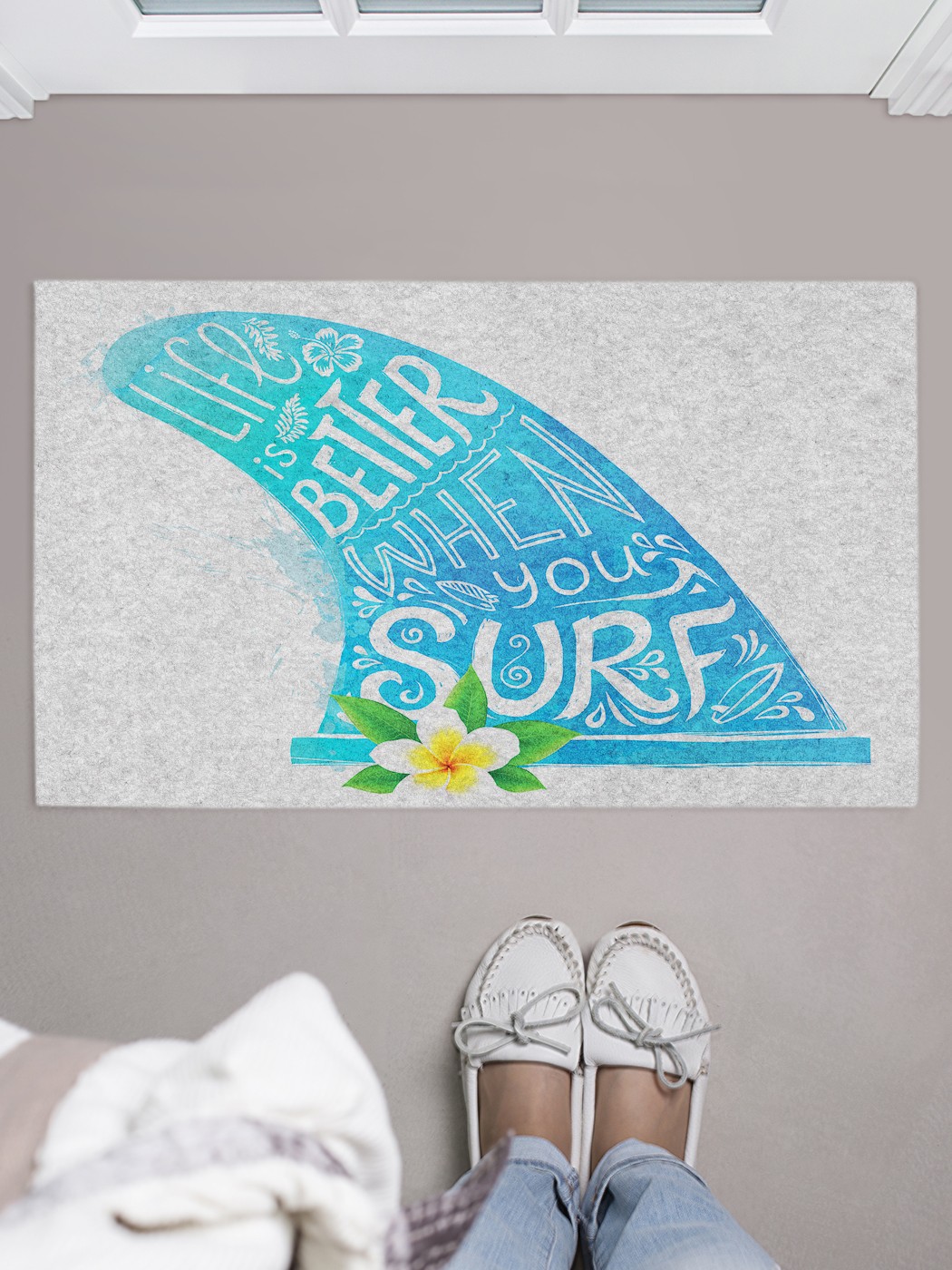 

Придверный коврик в прихожую для обуви, на резиновой основе, 75x45 см door_77404 JoyArty