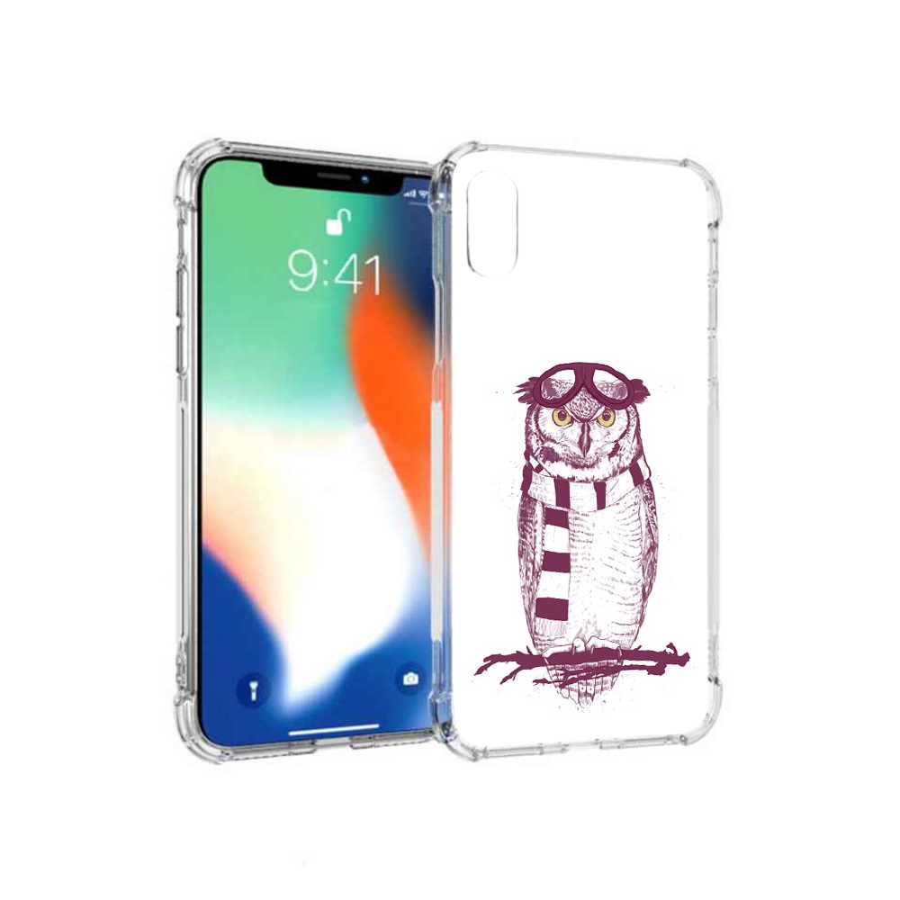 

Чехол MyPads Tocco для Apple iPhone XS Max сова-летчик (PT117540.614.612), Прозрачный, Tocco