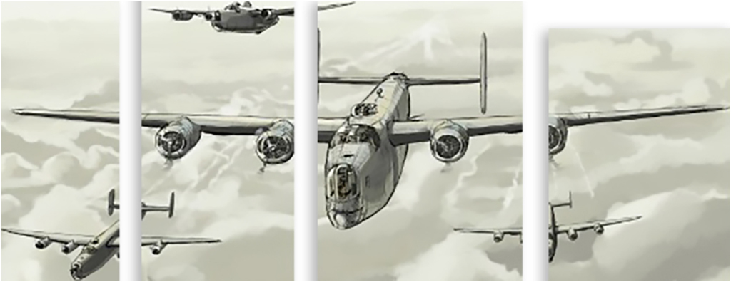 

Картина модульная на холсте Модулка В небе 120x73 см, 2097