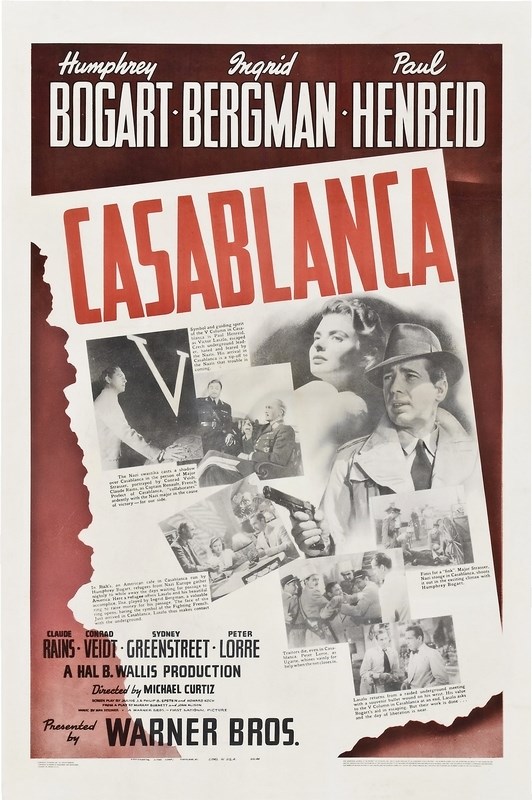 

Постер к фильму "Касабланка" (Casablanca) Оригинальный 68,6x104,1 см