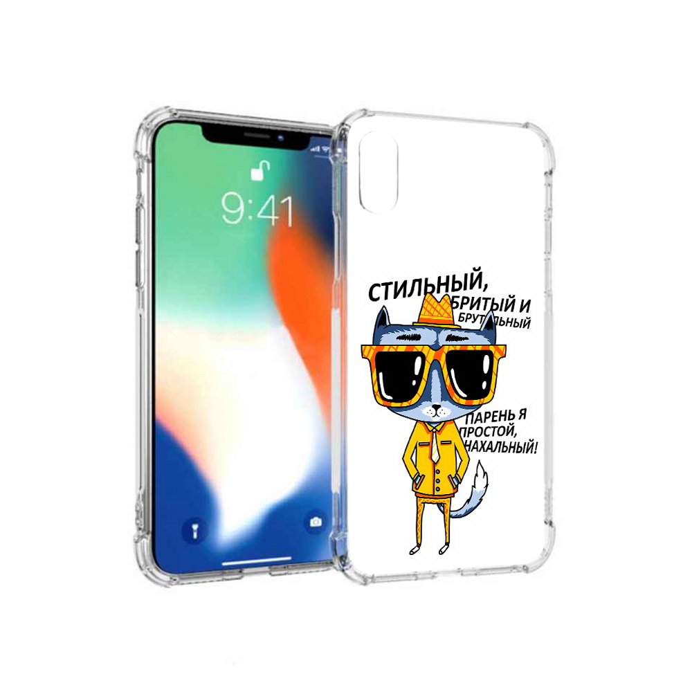 

Чехол MyPads Tocco для Apple iPhone XS Max стильный кот (PT117540.614.625), Прозрачный, Tocco