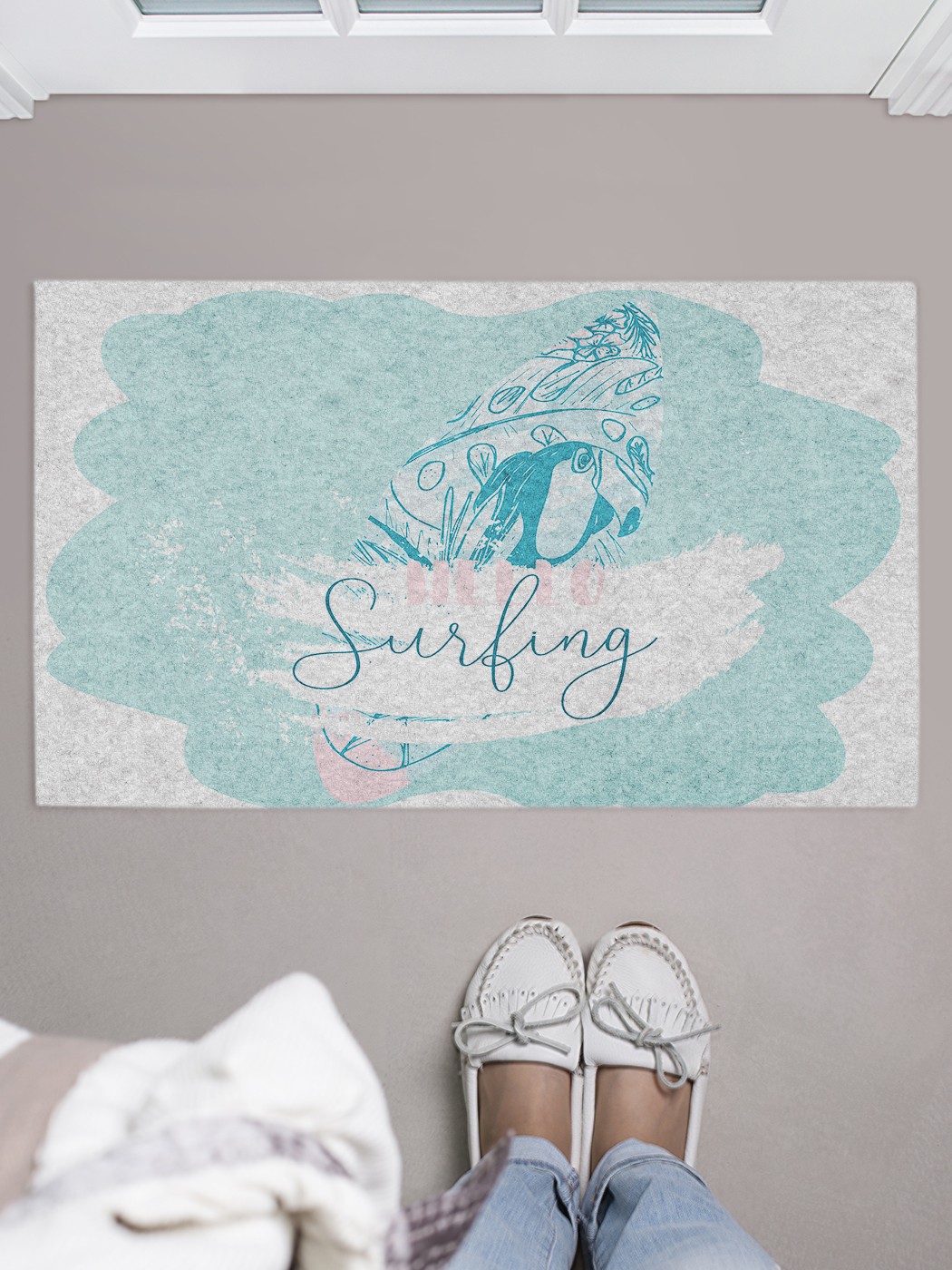 

Придверный коврик в прихожую для обуви, на резиновой основе, 75x45 см door_77450 JoyArty