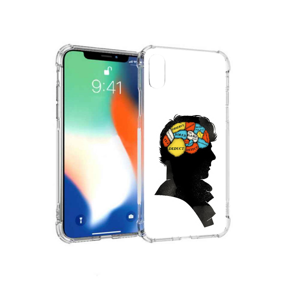 

Чехол MyPads Tocco для Apple iPhone XS Max темный рисунок (PT117540.614.640), Прозрачный, Tocco