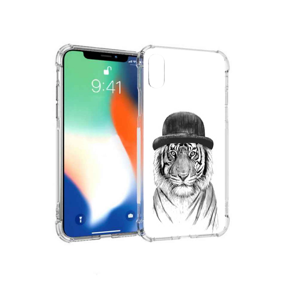 

Чехол MyPads Tocco для Apple iPhone XS Max тигр британец (PT117540.614.641), Прозрачный, Tocco