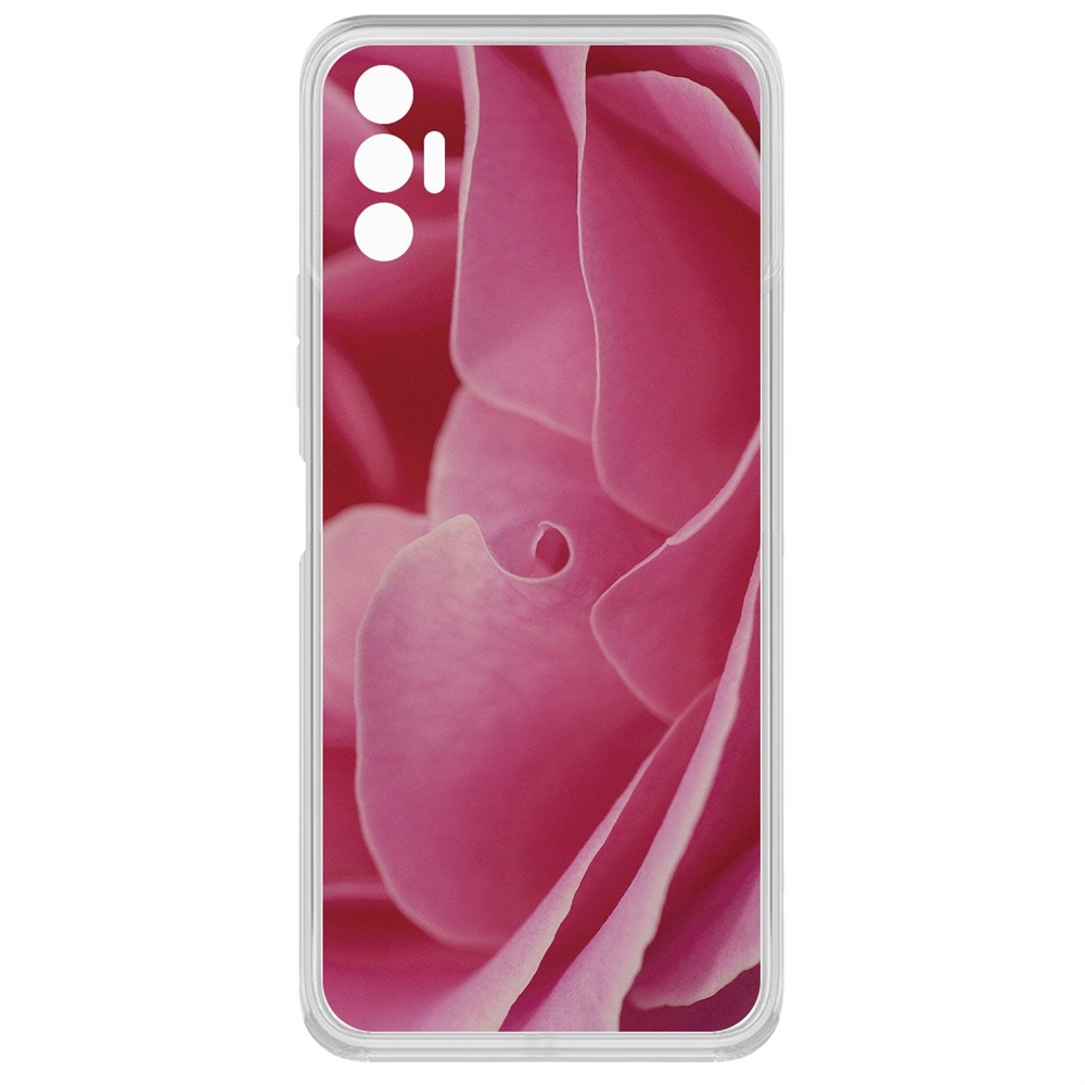 

Чехол-накладка Krutoff Clear Case Лепестки для TECNO Spark 8P, Прозрачный