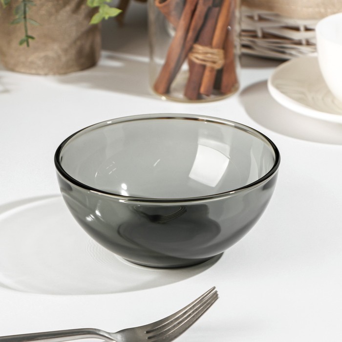 

Салатник Ca del vetro, Basilico. Lava Grey, 450 мл, d=13 см, цвет серый, Дымчатое стекло Lava Grey