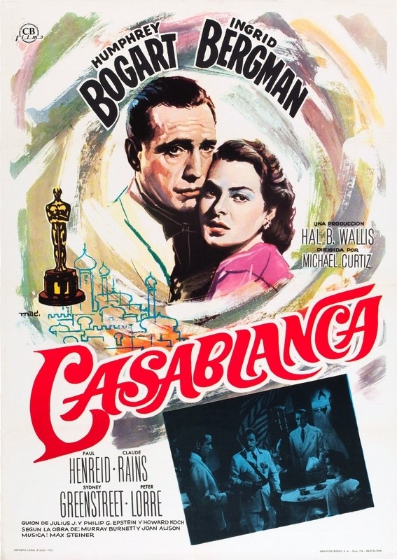 

Постер к фильму "Касабланка" (Casablanca) Оригинальный 68,6x96,5 см