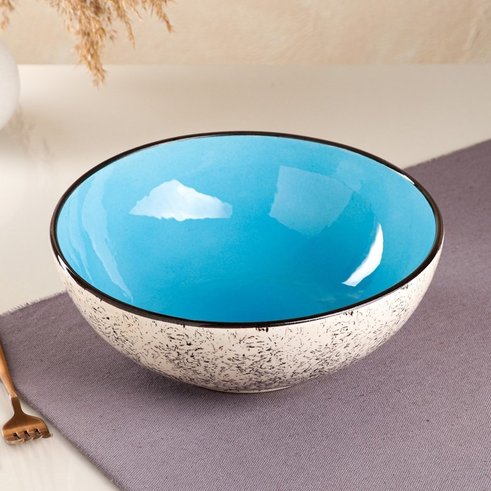 фото Салатница "персия", керамика, синяя, 25.5 см, 2.7 л, иран керамика ручной работы