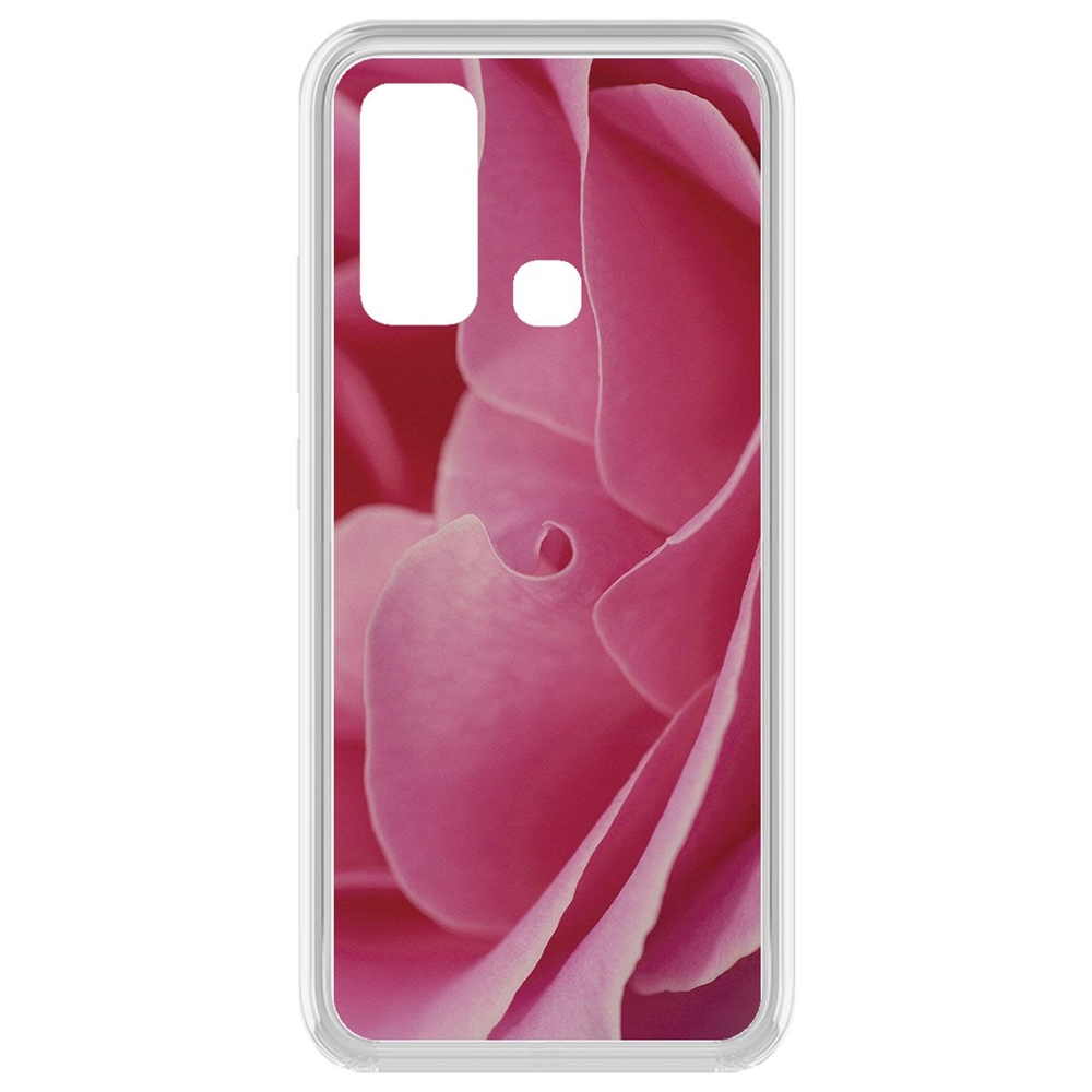 

Чехол-накладка Krutoff Clear Case Лепестки для Vivo Y30