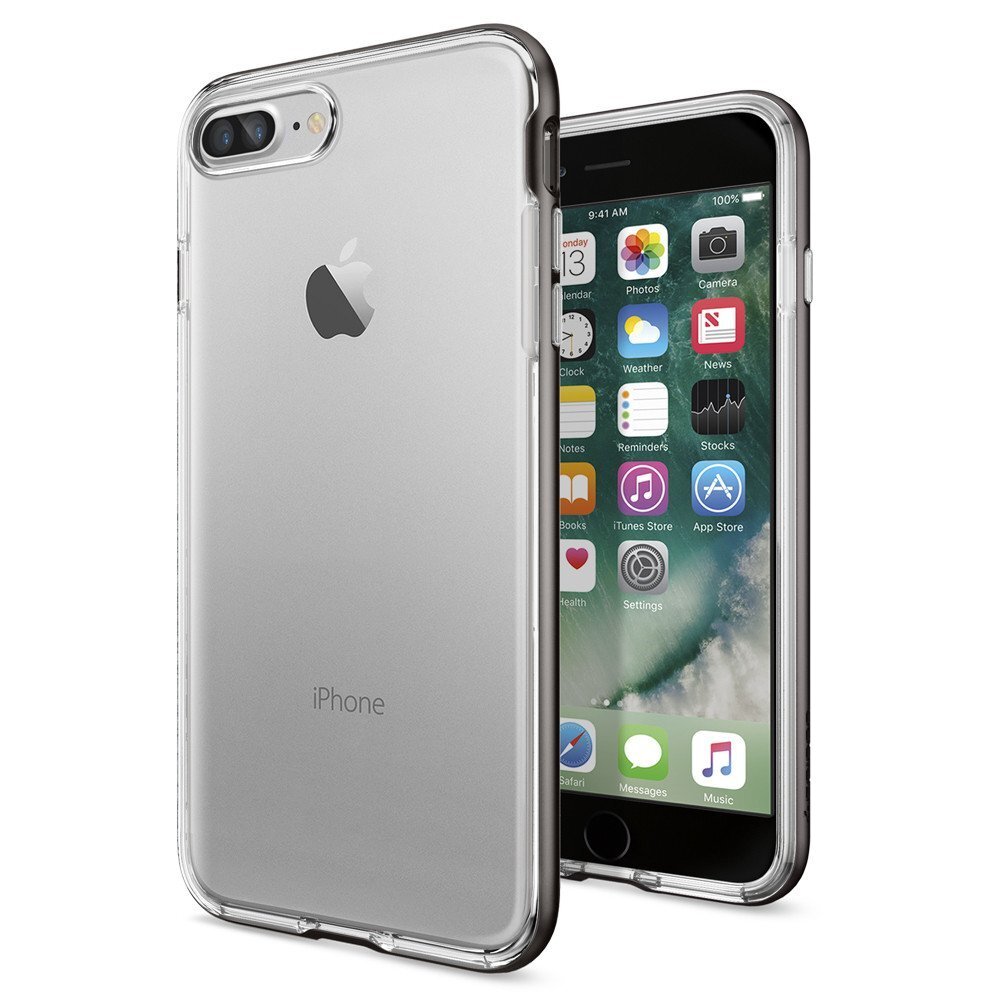 Прозрачный чехол Spigen для iPhone 7 Plus / 8 Plus - Neo Hybrid Crystal - Темно-серый - SG
