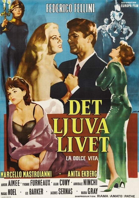 

Постер к фильму "Сладкая жизнь" (La dolce vita) Оригинальный 68,6x96,5 см