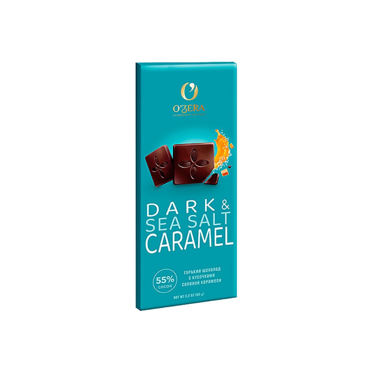 Горький шоколад, O'Zera Dark&Sea salt caramel, 3 шт по 90 г